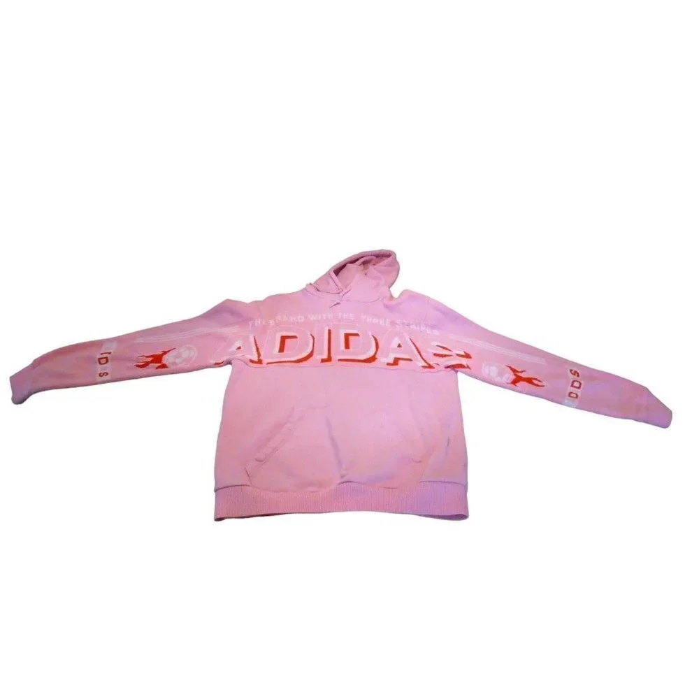 Adidas REAL SCARF Men‎ Hoodie Size M Pink Soccer